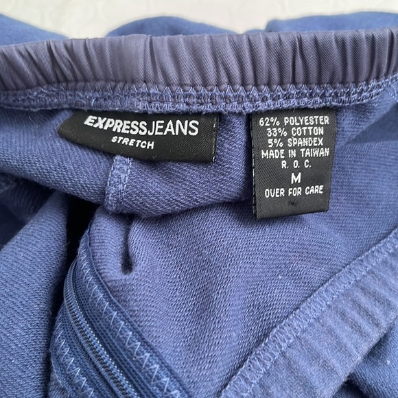 Express navy blue vintage Y2K front zip activewear yoga bootcut pants - Picture 5 of 9